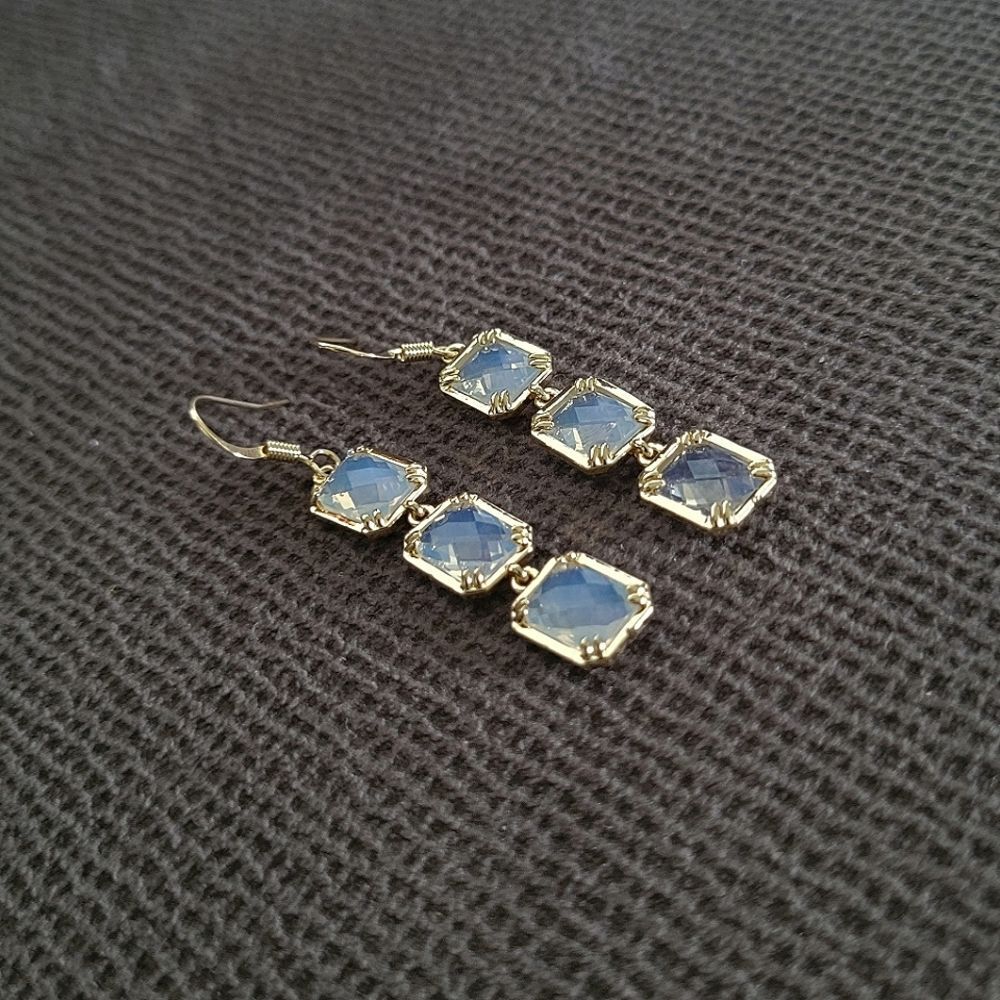 La Meno Rectangle Trio3️⃣ Drop Earrings - Picture 4 of 16